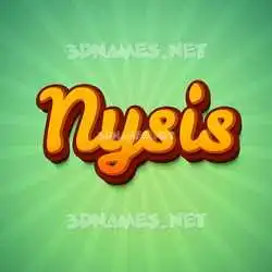 nysis in Green Rays style - 3D name wallpaper