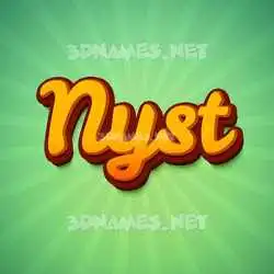 nyst in Green Rays style - 3D name wallpaper