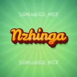 nzhinga in Green Rays style - 3D name wallpaper