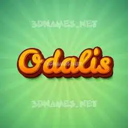 odalis in Green Rays style - 3D name wallpaper