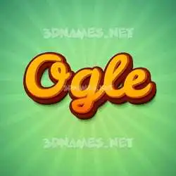 ogle in Green Rays style - 3D name wallpaper