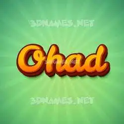 ohad in Green Rays style - 3D name wallpaper