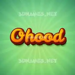 ohood in Green Rays style - 3D name wallpaper