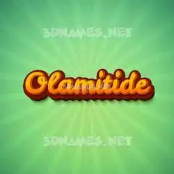 olamitide in Green Rays style - 3D name wallpaper