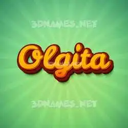 olgita in Green Rays style - 3D name wallpaper
