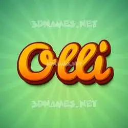 olli in Green Rays style - 3D name wallpaper