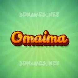omaima in Green Rays style - 3D name wallpaper