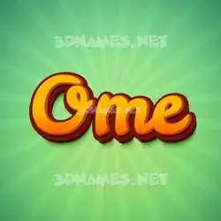 ome in Green Rays style - 3D name wallpaper