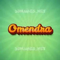 omendra in Green Rays style - 3D name wallpaper