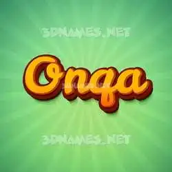 onqa in Green Rays style - 3D name wallpaper