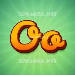 oo in Green Rays style - 3D name wallpaper