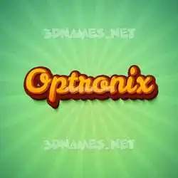 optronix in Green Rays style - 3D name wallpaper