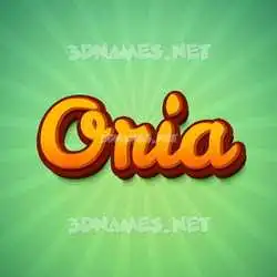 oria in Green Rays style - 3D name wallpaper