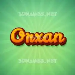 orxan in Green Rays style - 3D name wallpaper