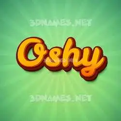 oshy in Green Rays style - 3D name wallpaper