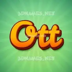 ott in Green Rays style - 3D name wallpaper