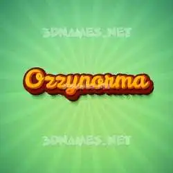 ozzynorma in Green Rays style - 3D name wallpaper