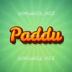paddu in Green Rays style - 3D name wallpaper