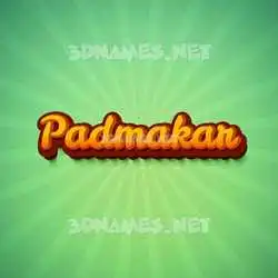 padmakar in Green Rays style - 3D name wallpaper