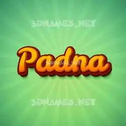 padna in Green Rays style - 3D name wallpaper