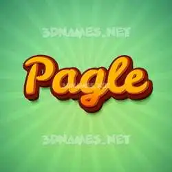 pagle in Green Rays style - 3D name wallpaper