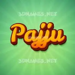 pajju in Green Rays style - 3D name wallpaper