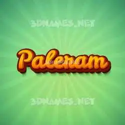 paleram in Green Rays style - 3D name wallpaper