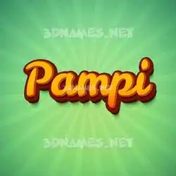 pampi in Green Rays style - 3D name wallpaper