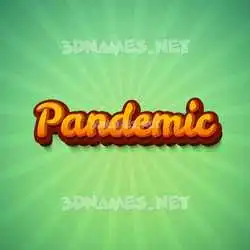 pandemic in Green Rays style - 3D name wallpaper