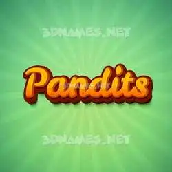 pandits in Green Rays style - 3D name wallpaper