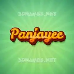 panjayee in Green Rays style - 3D name wallpaper