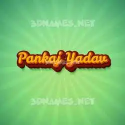 pankaj yadav in Green Rays style - 3D name wallpaper