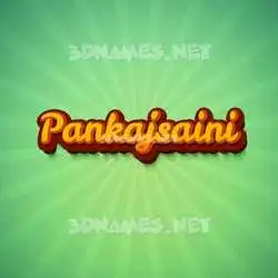 pankajsaini in Green Rays style - 3D name wallpaper