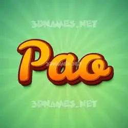 pao in Green Rays style - 3D name wallpaper