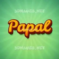 papal in Green Rays style - 3D name wallpaper
