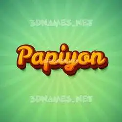 papiyon in Green Rays style - 3D name wallpaper