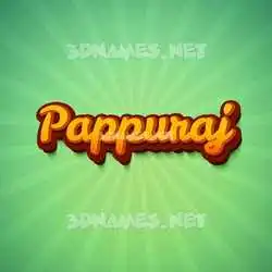 pappuraj in Green Rays style - 3D name wallpaper
