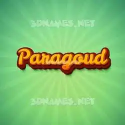 paragoud in Green Rays style - 3D name wallpaper