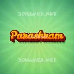 parashram in Green Rays style - 3D name wallpaper