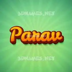 parav in Green Rays style - 3D name wallpaper