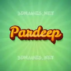 pardeep in Green Rays style - 3D name wallpaper