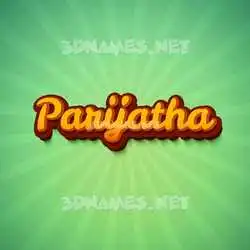 parijatha in Green Rays style - 3D name wallpaper