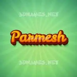 parmesh in Green Rays style - 3D name wallpaper