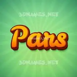 pars in Green Rays style - 3D name wallpaper