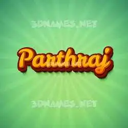 parthraj in Green Rays style - 3D name wallpaper