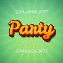 party in Green Rays style - 3D name wallpaper