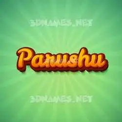 parushu in Green Rays style - 3D name wallpaper