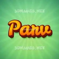 parv in Green Rays style - 3D name wallpaper