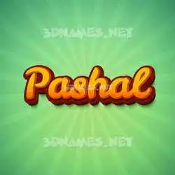 pashal in Green Rays style - 3D name wallpaper