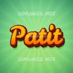 patit in Green Rays style - 3D name wallpaper
